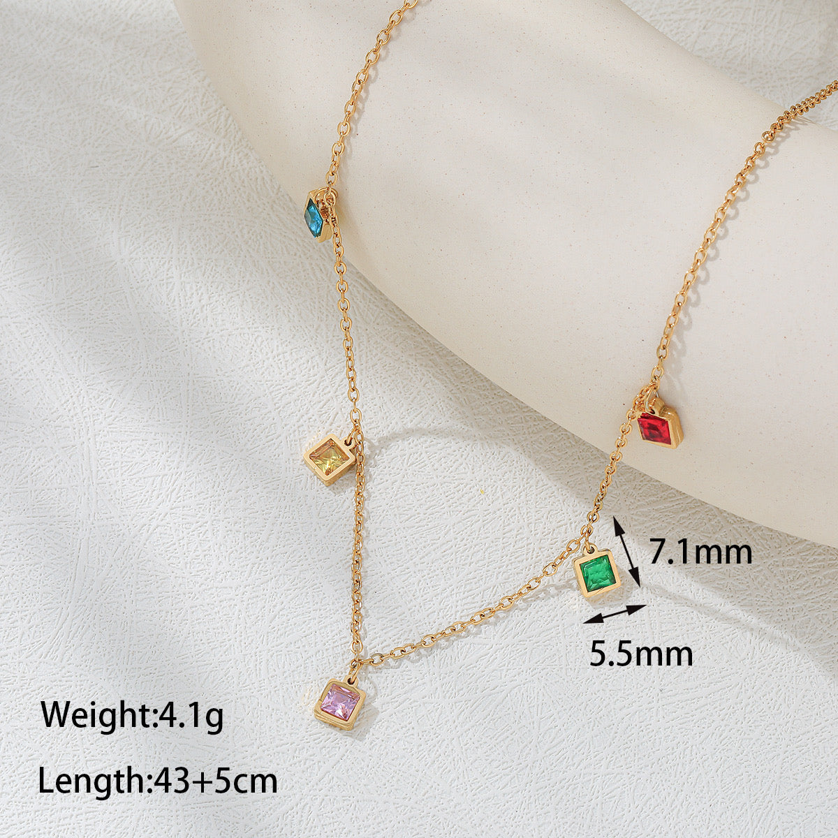 Rainbow Chain Necklace