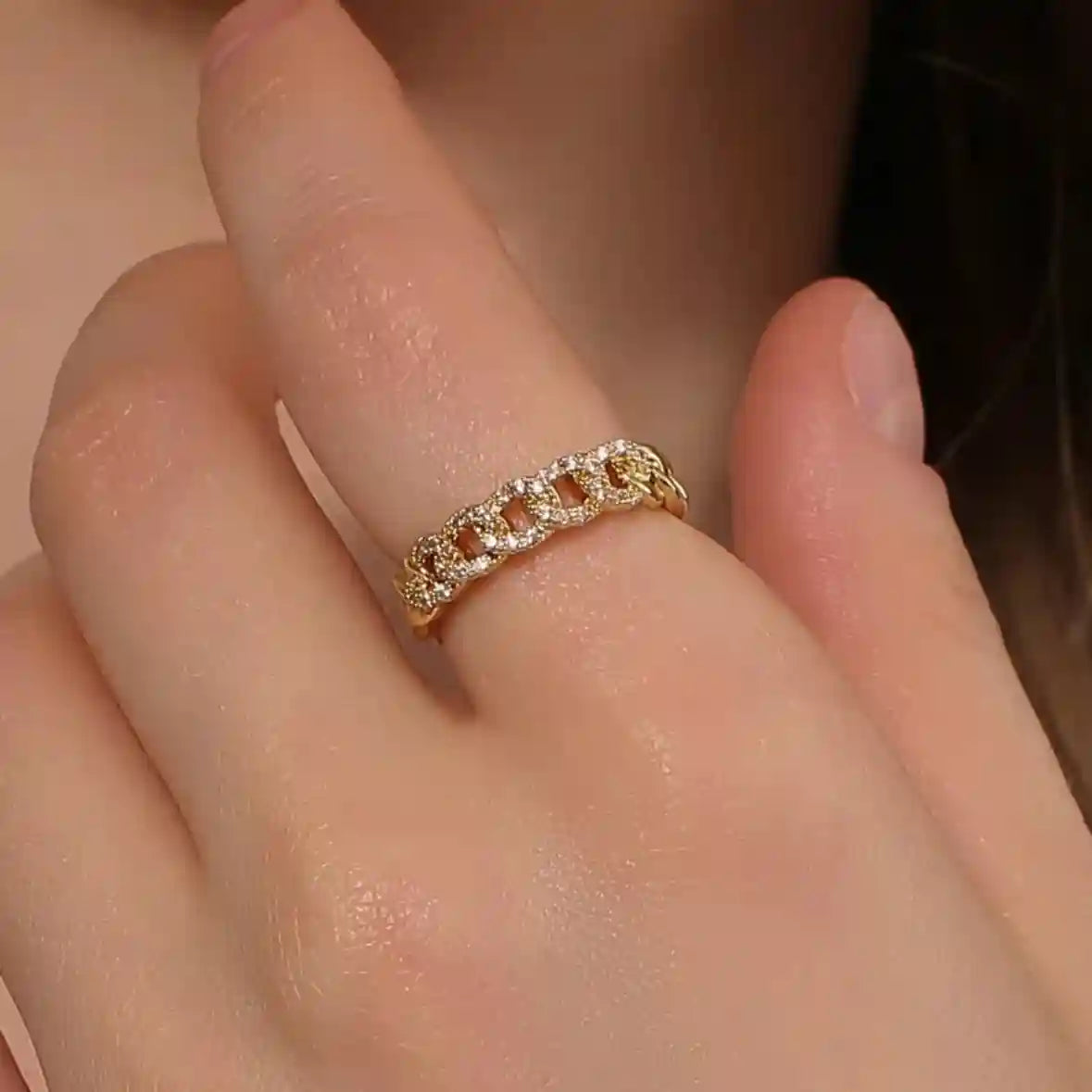 Gold Link Ring