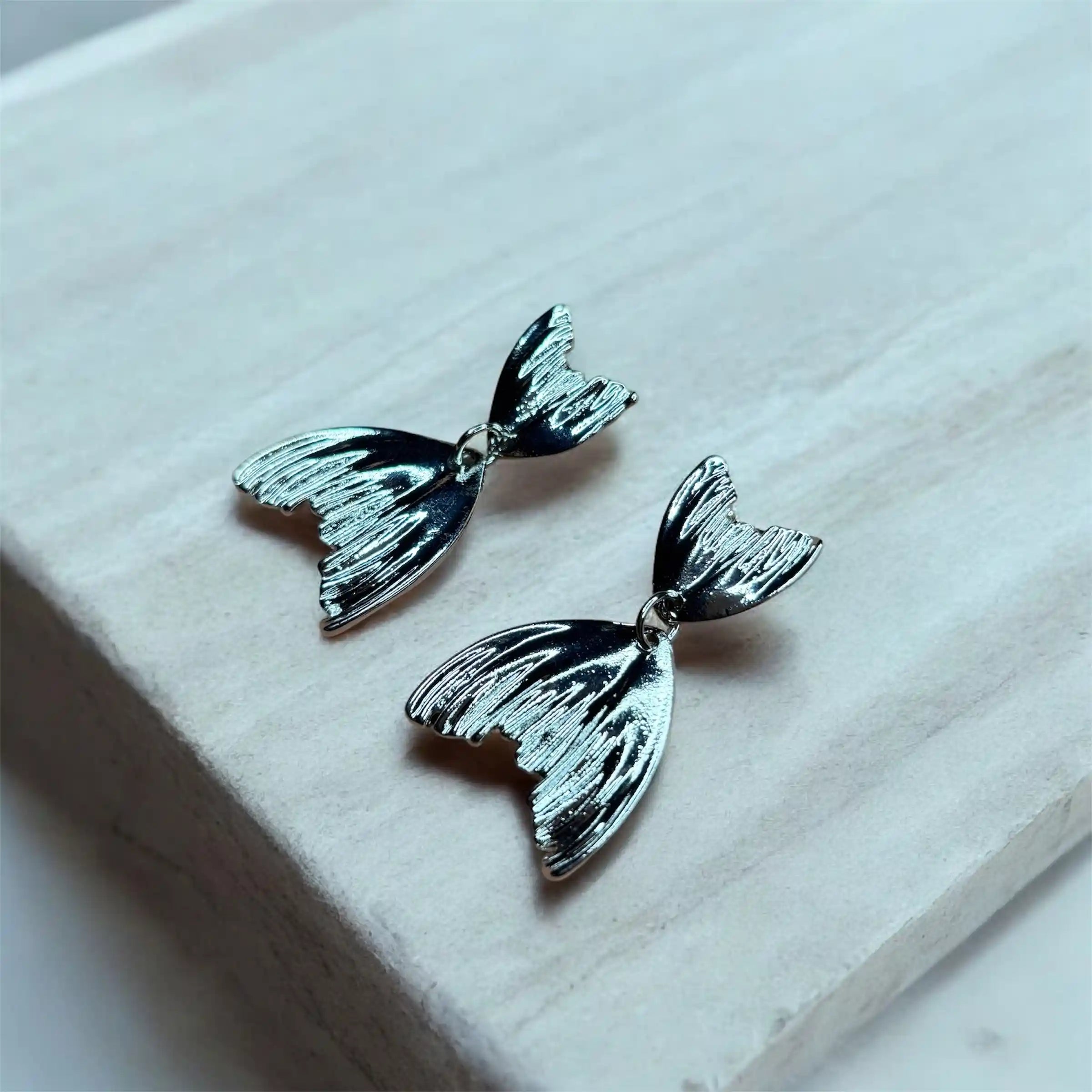 Silver Flutter Earrings