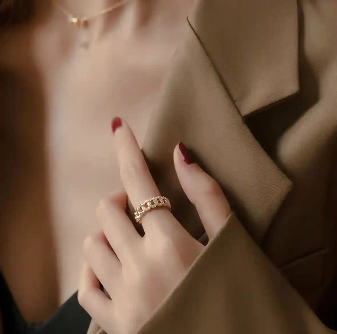 Gold Link Ring