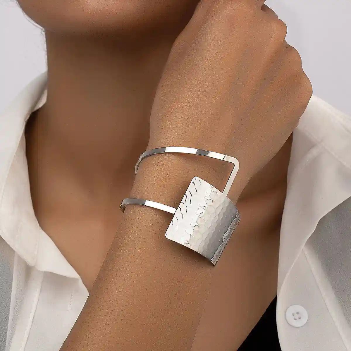 Silver Arc Cuff