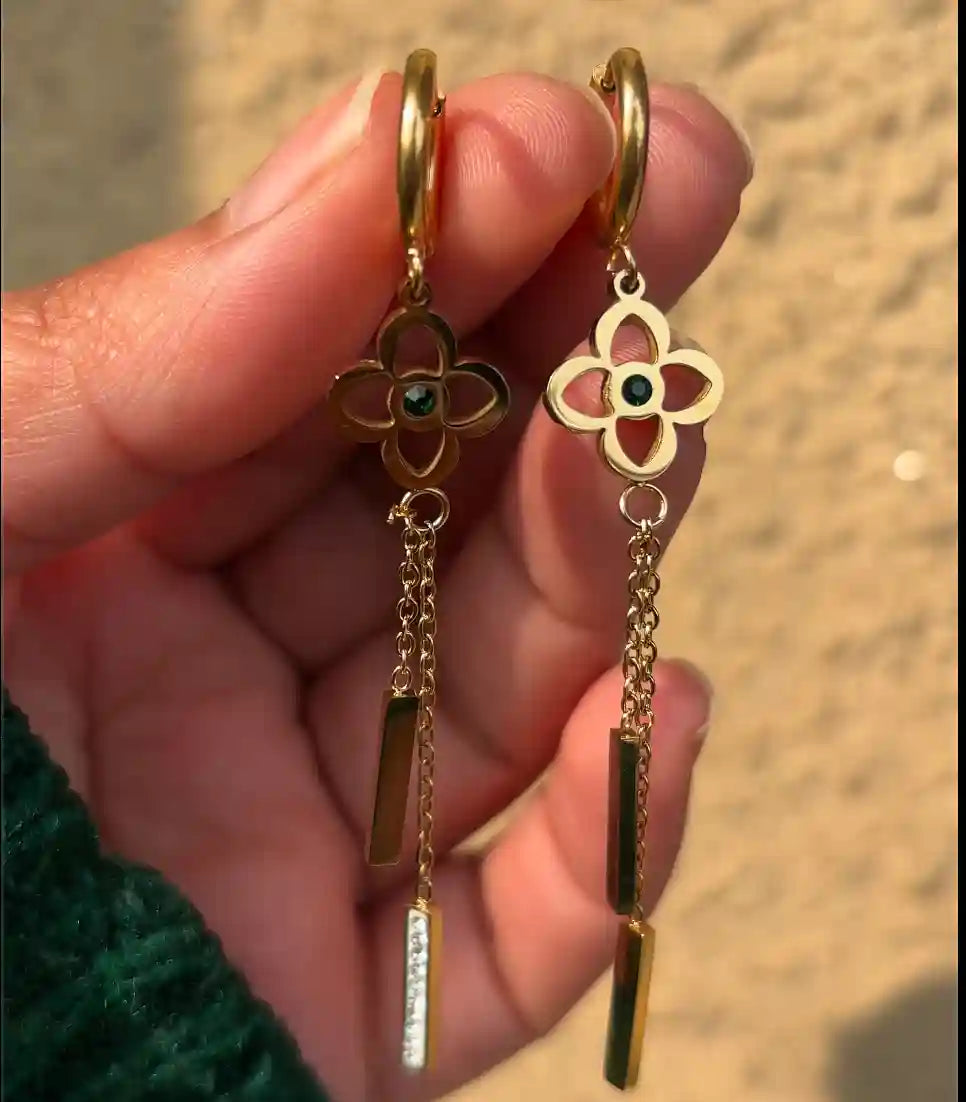 Gilded Clover Earrings