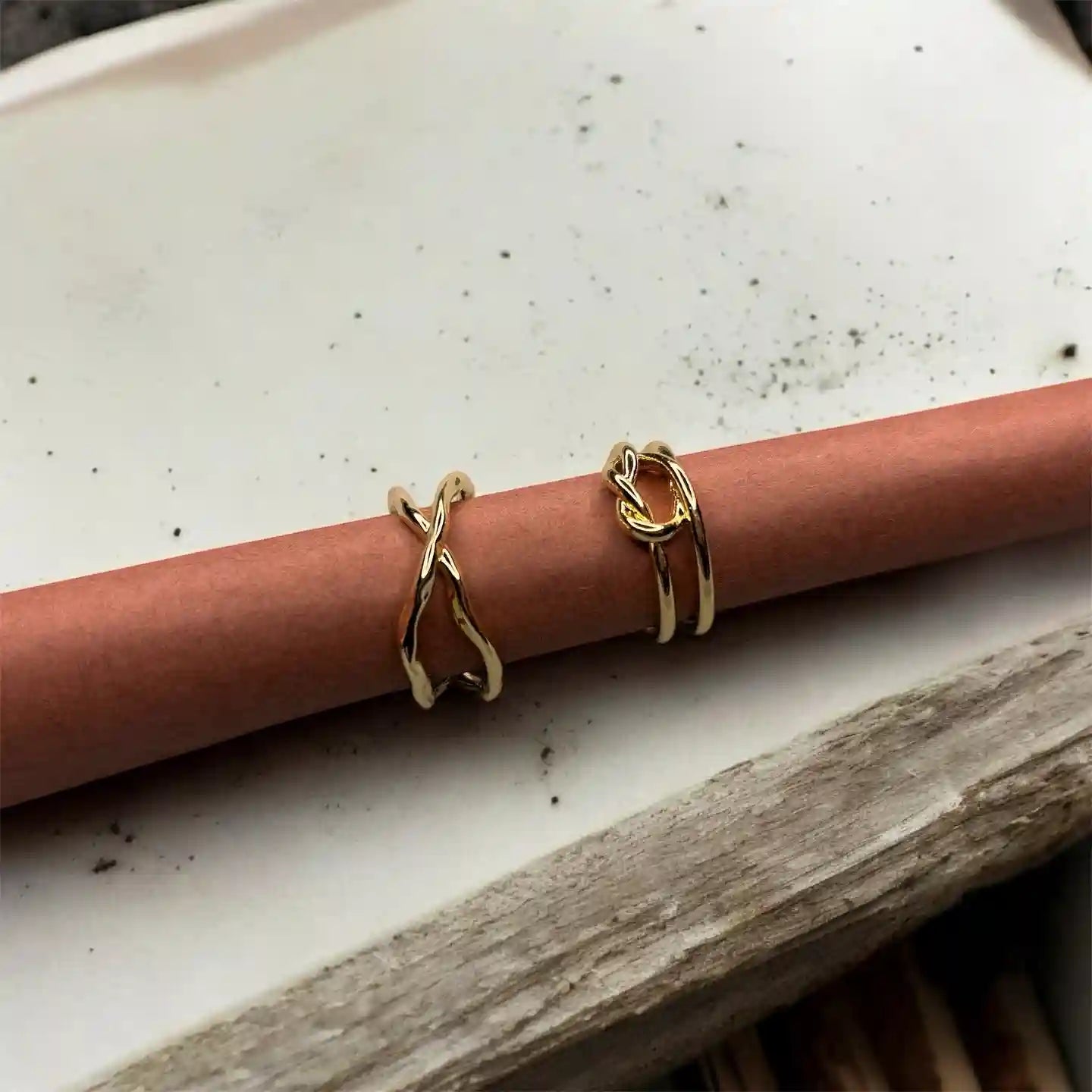 Pack of 2 Rings: Twine & Harmony Band