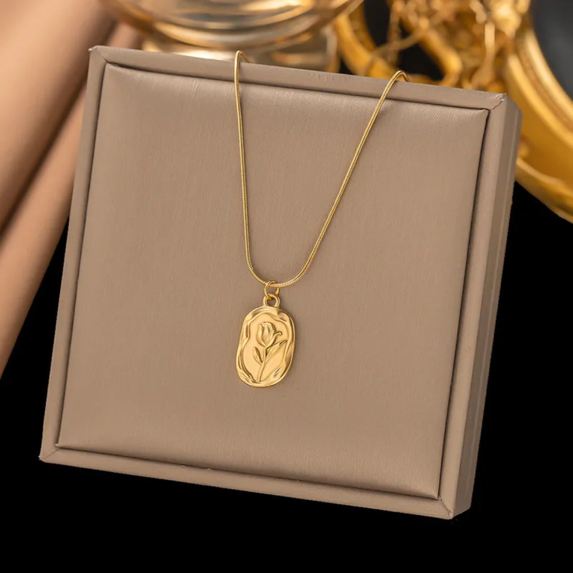 Golden Tulip Necklace