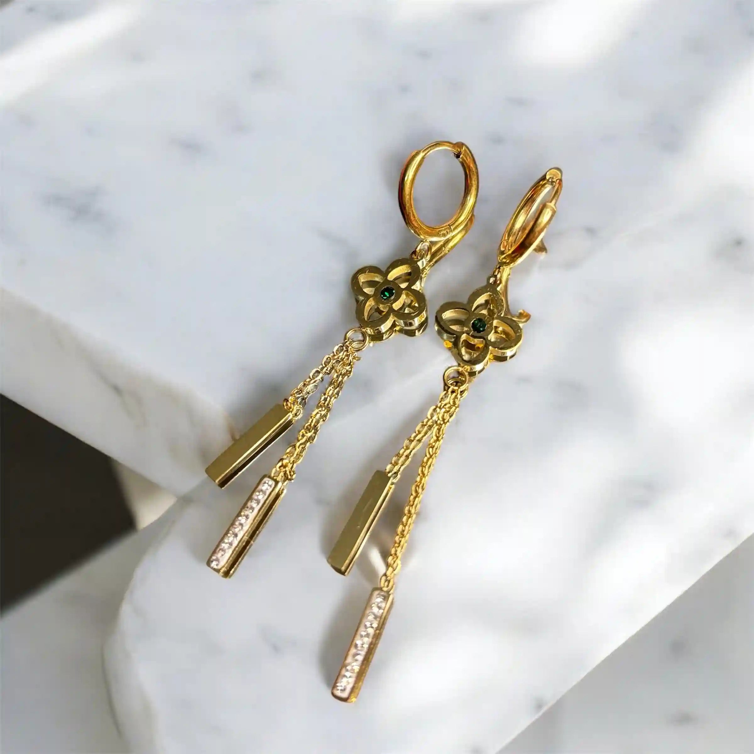 Gilded Clover Earrings